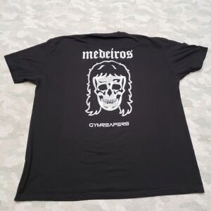 Gymreapers Shirt Mens 2X Black Short Sleeve Weightlifting Gym Skull